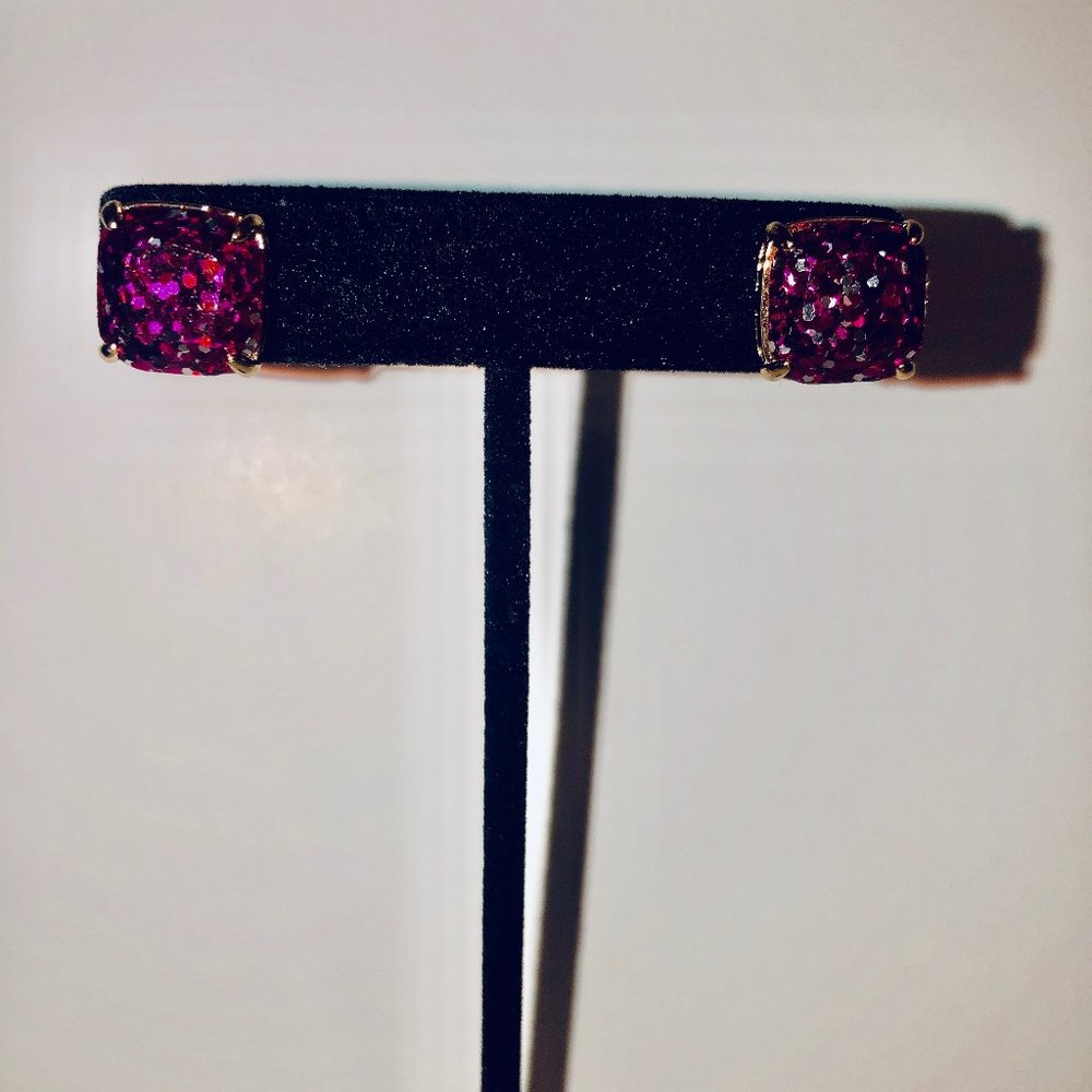 kate spade earrings - pink glitter!! - Picture 4 of 6